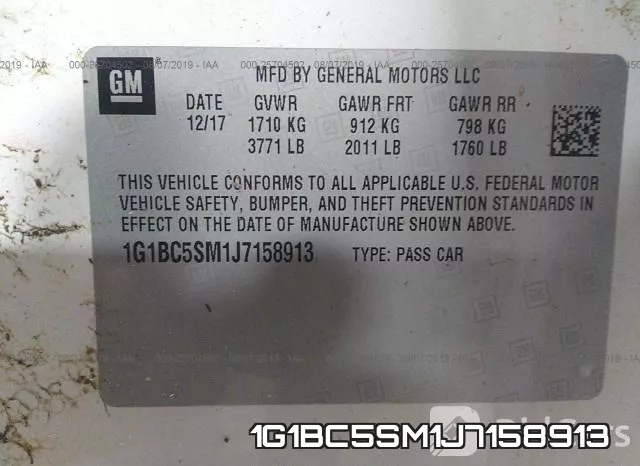 1G1BC5SM1J7158913 фото 10