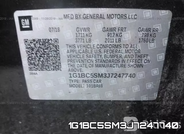 1G1BC5SM3J7247740 фото 10
