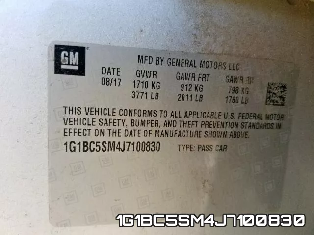 1G1BC5SM4J7100830 фото 2