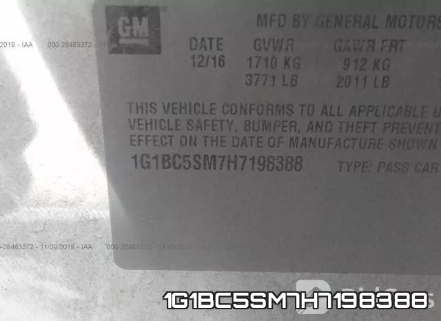 1G1BC5SM7H7198388 фото 10