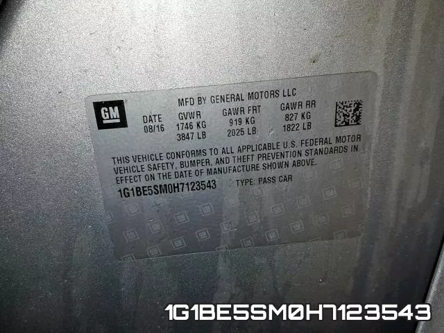 1G1BE5SM0H7123543 фото 2