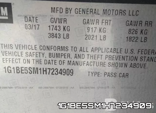 1G1BE5SM1H7234909 фото 10