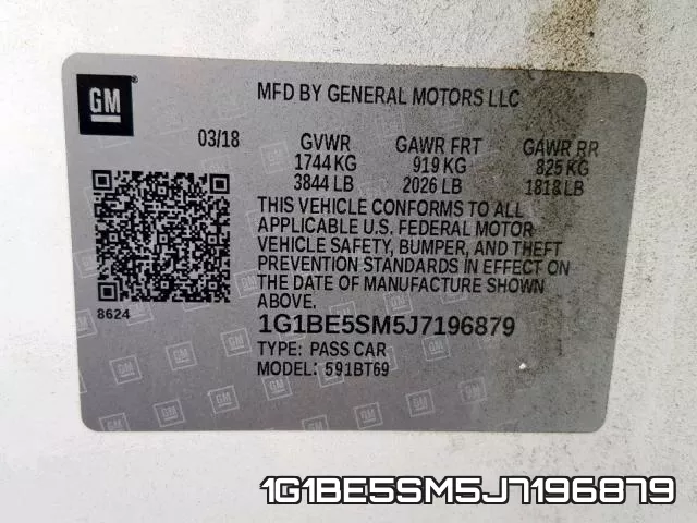 1G1BE5SM5J7196879 фото 2