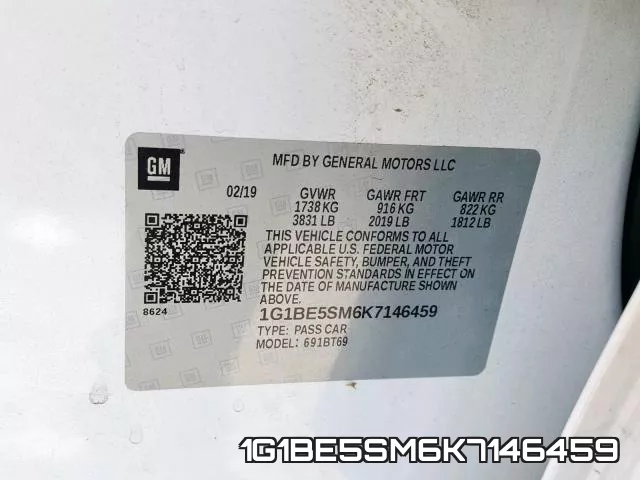 1G1BE5SM6K7146459 фото 2