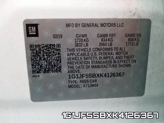 1G1JF5SBXK4126367 фото 2