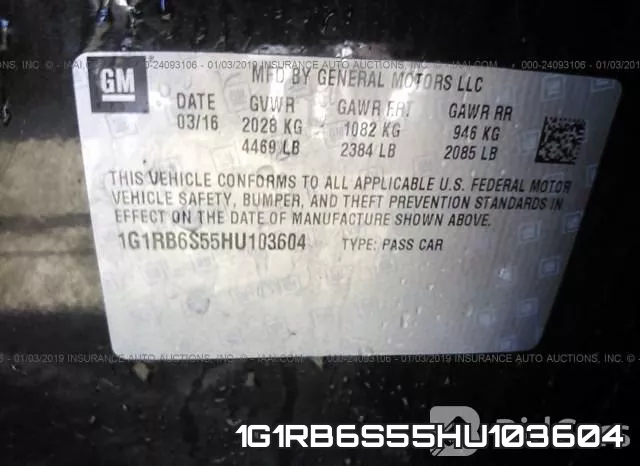 1G1RB6S55HU103604 фото 10