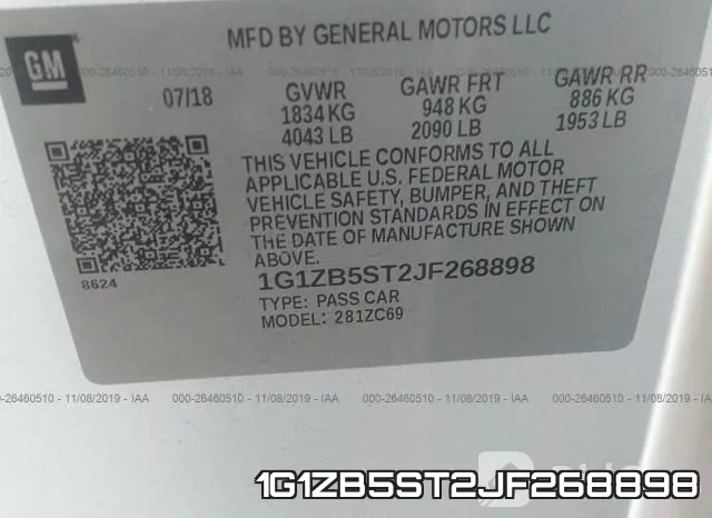 1G1ZB5ST2JF268898 фото 9