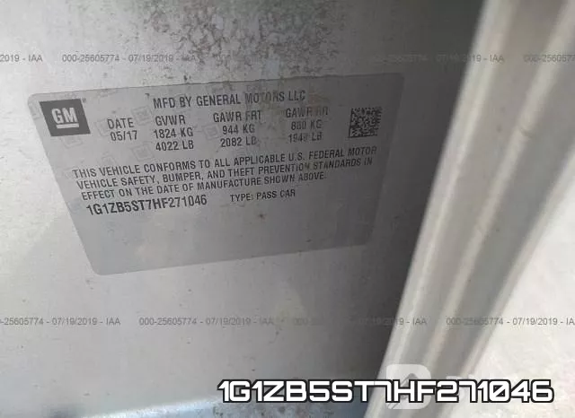 1G1ZB5ST7HF271046 фото 8