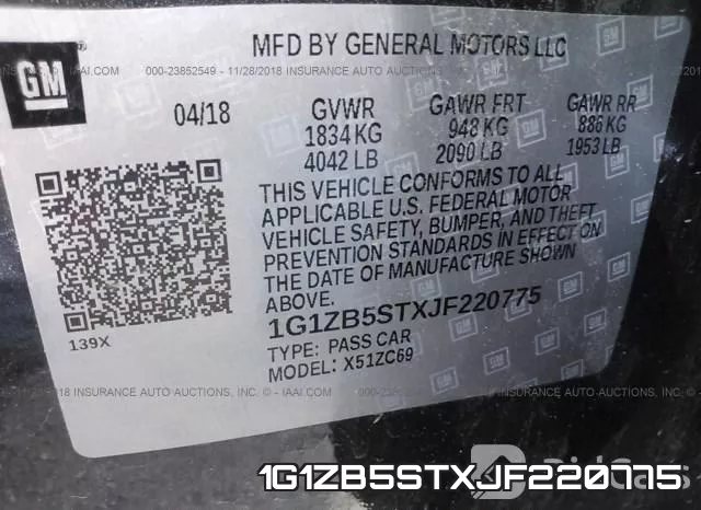 1G1ZB5STXJF220775 фото 10