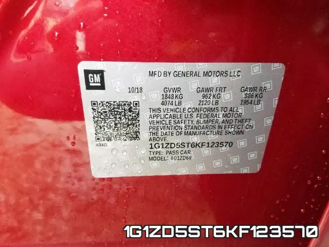 1G1ZD5ST6KF123570 фото 2