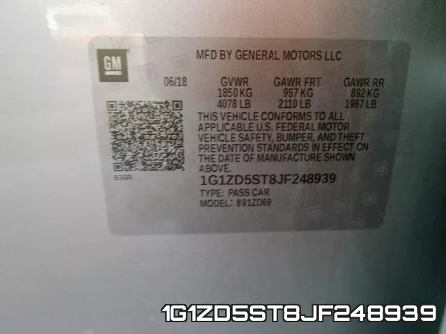 1G1ZD5ST8JF248939 фото 2