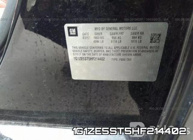 1G1ZE5ST5HF214402 фото 8