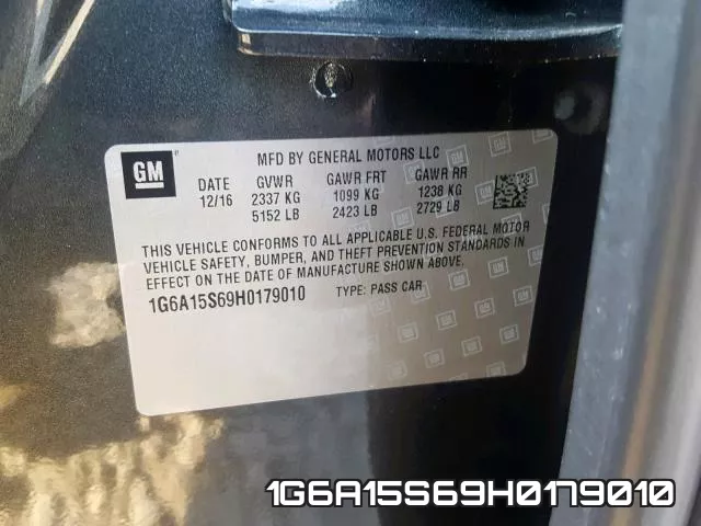 1G6A15S69H0179010 фото 2