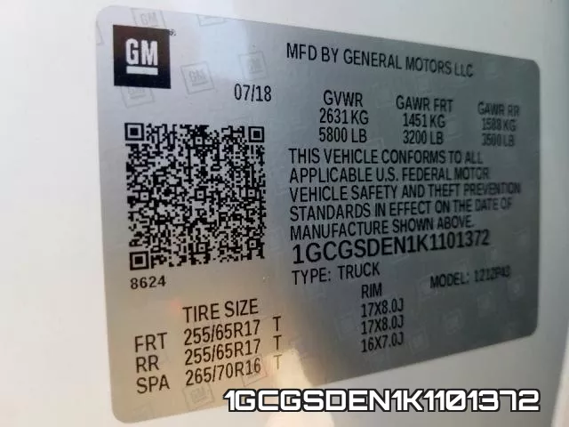 1GCGSDEN1K1101372 фото 2