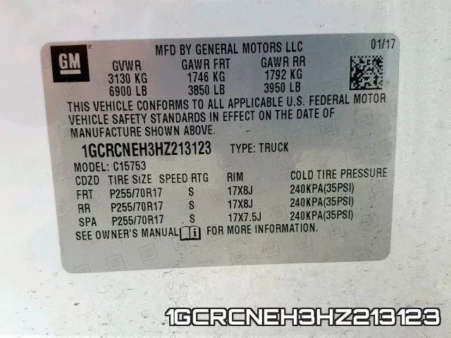 1GCRCNEH3HZ213123 фото 2