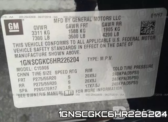 1GNSCGKC6HR226204 фото 10