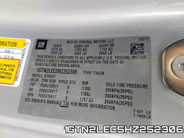 1GTN2LEC5HZ252306 фото 2