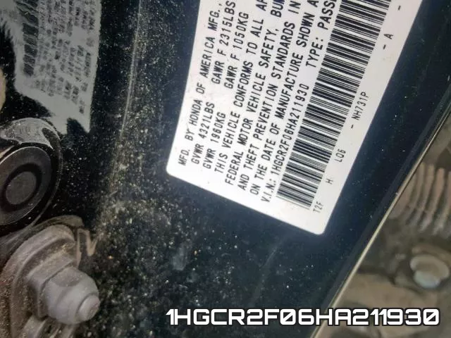 1HGCR2F06HA211930 фото 2