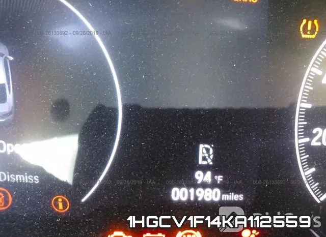 1HGCV1F14KA112559 фото 8