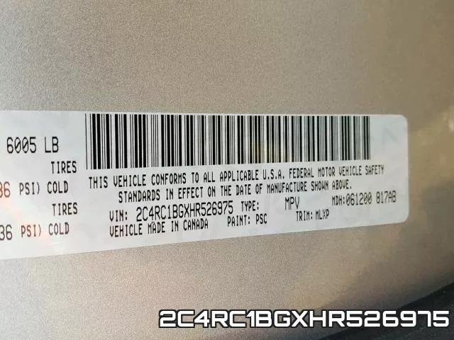 2C4RC1BGXHR526975 фото 2