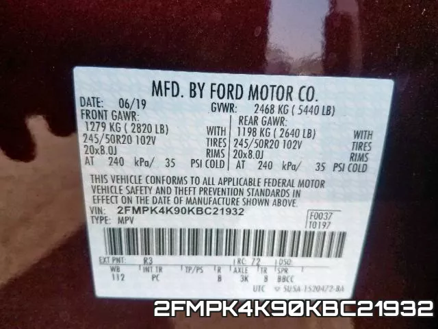 2FMPK4K90KBC21932 фото 2