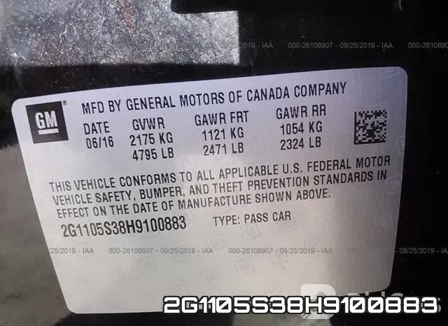 2G1105S38H9100883 фото 9