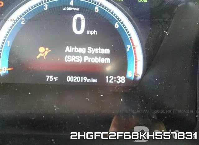 2HGFC2F68KH557831 фото 8