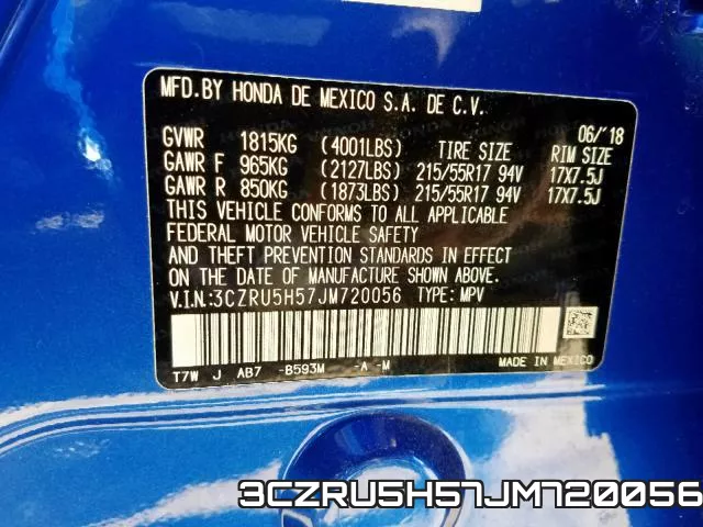 3CZRU5H57JM720056 фото 2