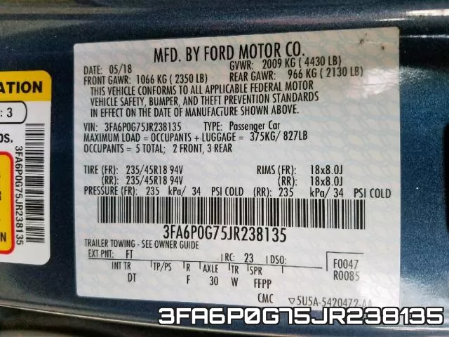 3FA6P0G75JR238135 фото 2
