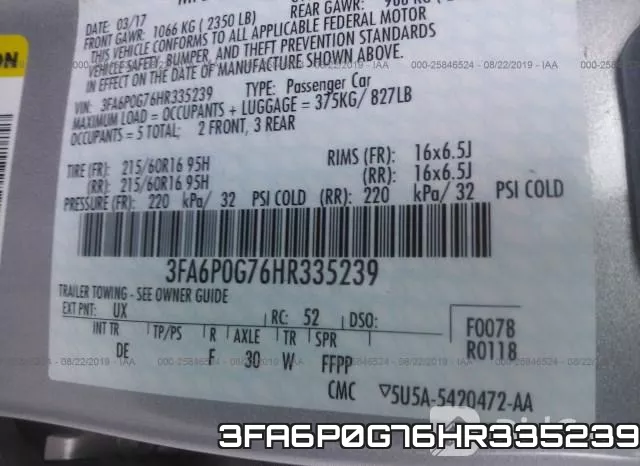 3FA6P0G76HR335239 фото 10
