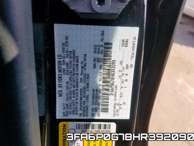 3FA6P0G78HR392090 фото 2