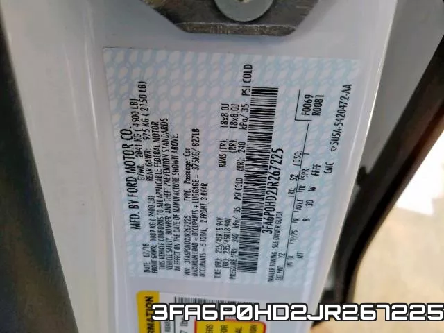 3FA6P0HD2JR267225 фото 2