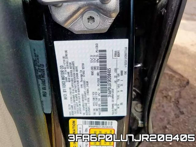 3FA6P0LU7JR208405 фото 2