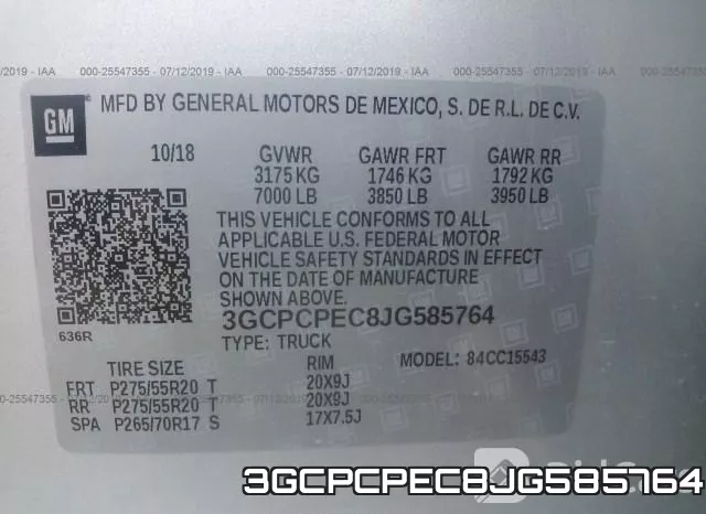 3GCPCPEC8JG585764 фото 10