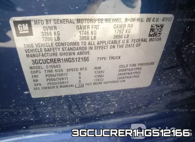 3GCUCRER1HG512166 фото 8