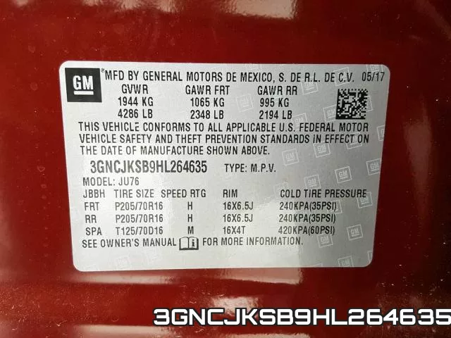3GNCJKSB9HL264635 фото 2