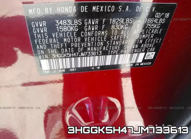 3HGGK5H47JM733613 фото 10