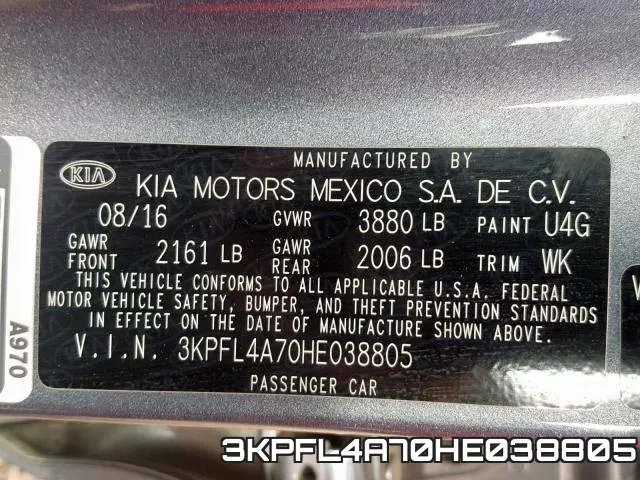 3KPFL4A70HE038805 фото 2