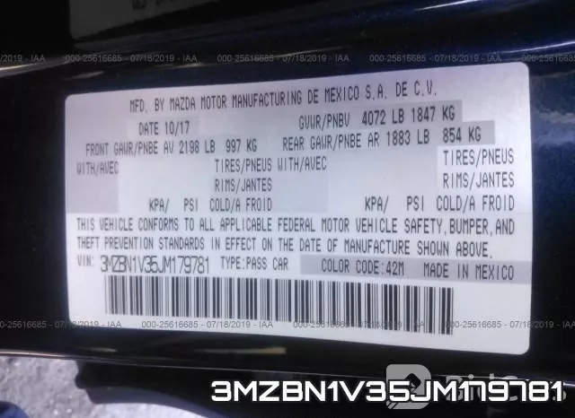 3MZBN1V35JM179781 фото 10