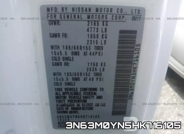 3N63M0YN5HK716105 фото 10