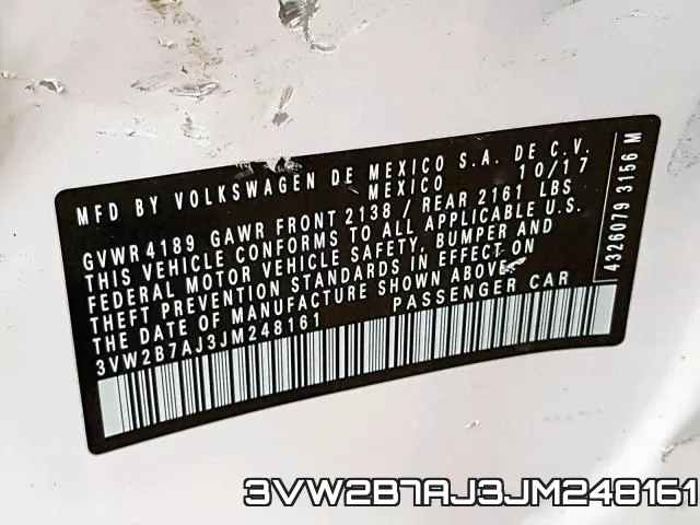 3VW2B7AJ3JM248161 фото 2