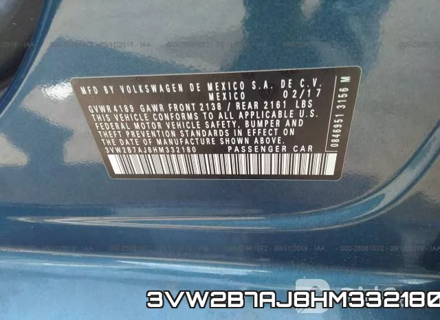 3VW2B7AJ8HM332180 фото 10