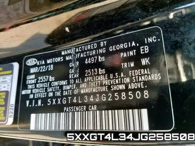 5XXGT4L34JG258508 фото 2