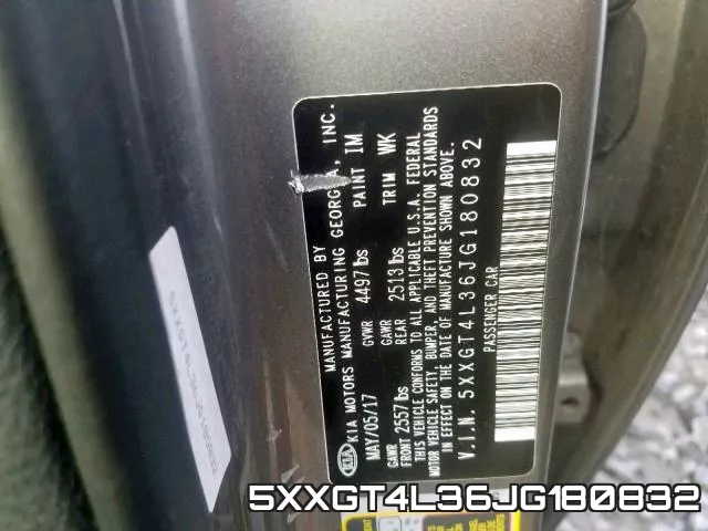 5XXGT4L36JG180832 фото 2