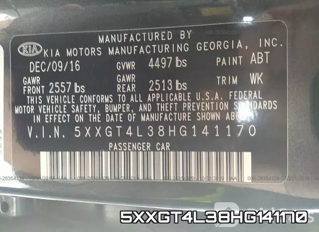 5XXGT4L38HG141170 фото 9