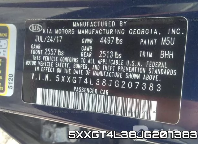 5XXGT4L38JG207383 фото 10