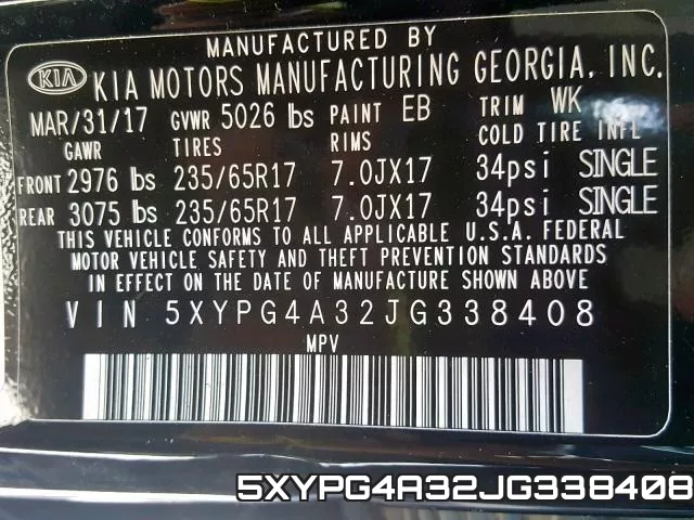 5XYPG4A32JG338408 фото 2