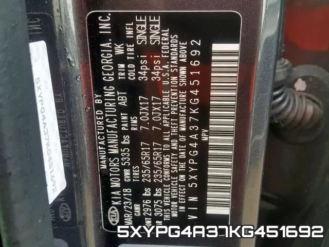 5XYPG4A37KG451692 фото 2