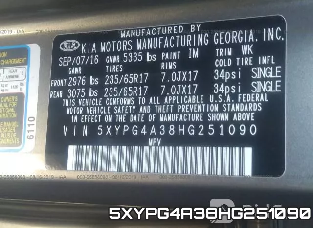 5XYPG4A38HG251090 фото 10