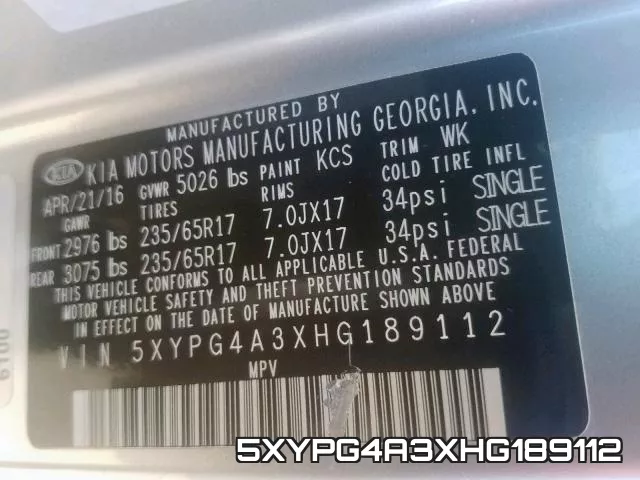 5XYPG4A3XHG189112 фото 2
